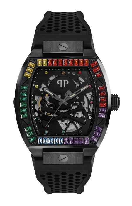 Montre Philipp Plein - The Skeleton Rainbow Watch Noir