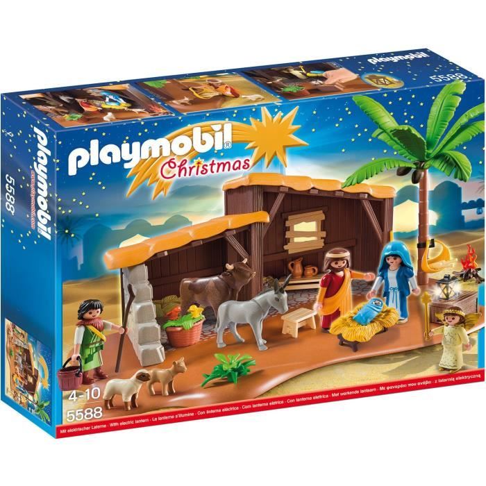 PLAYMOBIL - Crèche de Noël - 5588 - 4 personnages, 4 animaux et accessoires  inclus - Cdiscount Jeux - Jouets