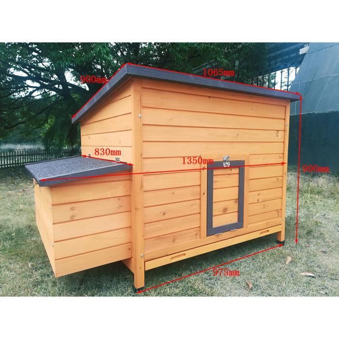 Comparer les prix de Poulailler Sussex Xl 6 À 10 Poules Bois Fsc Toit Shingle Noir