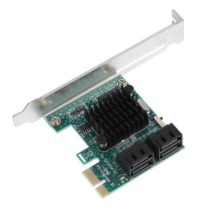 Carte PCI-E Vers SATA 3.0 2 Ports - Extension ASM1061 6Gbps Pour PC