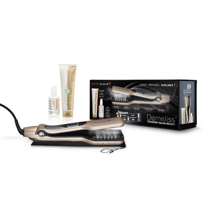 SAINT ALGUE Coffret Lisseur vapeur TITANIUM Keratin Ritual - Cdiscount  Electromenager
