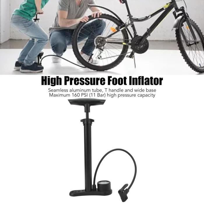 SALALIS Gonfleur de pneu de vélo Pompe de gonflage de pied de vélo de route haute pression