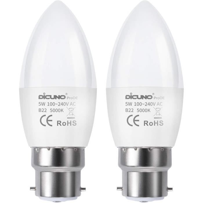 Prooe Ampoule Led B22, 5W Ampoules Équivalent 40W Halogène