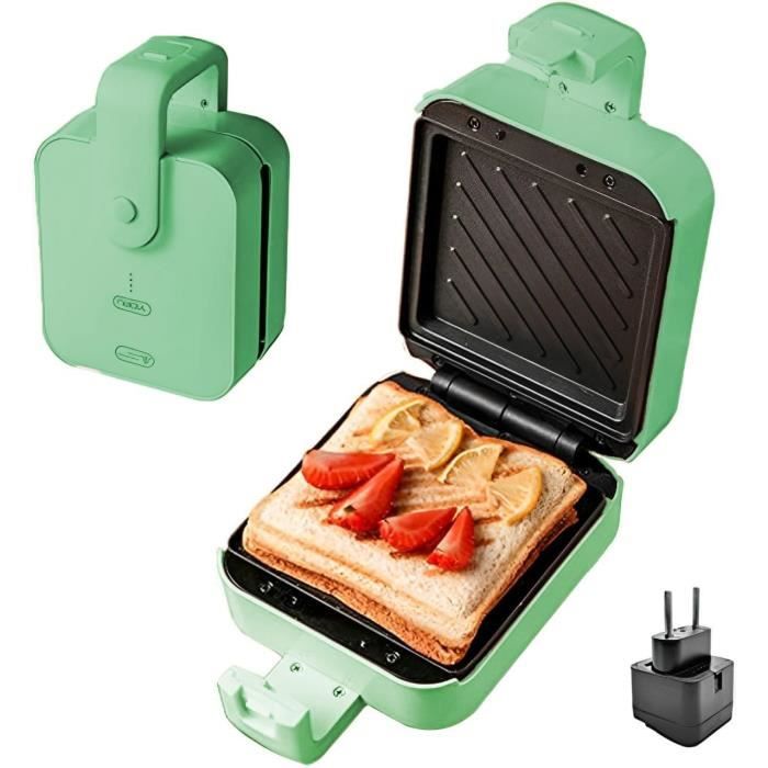 Grill à Sandwiches Machine à Sandwiches 600W - Grill Burger Avec Minuteur Numérique Et Plaques Antiadhésives Grill Compte à Rebours Numérique