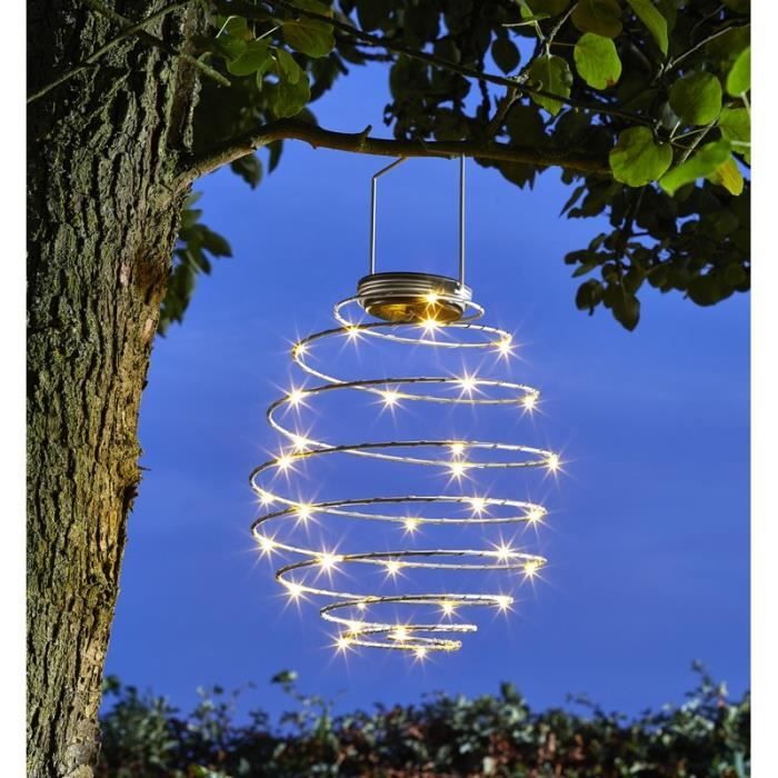 Suspension solaire Spirale 33 leds