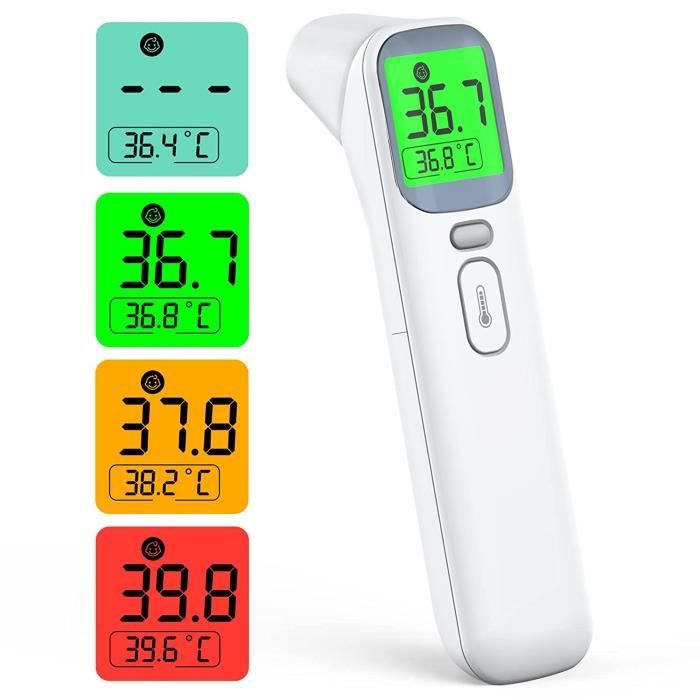 Thermometre Frontal et Auriculaire, KKmier Thermomètre Infrarouge sans  Contact pour Enfant et Adulte, Thermomètre Médical 4 en 174