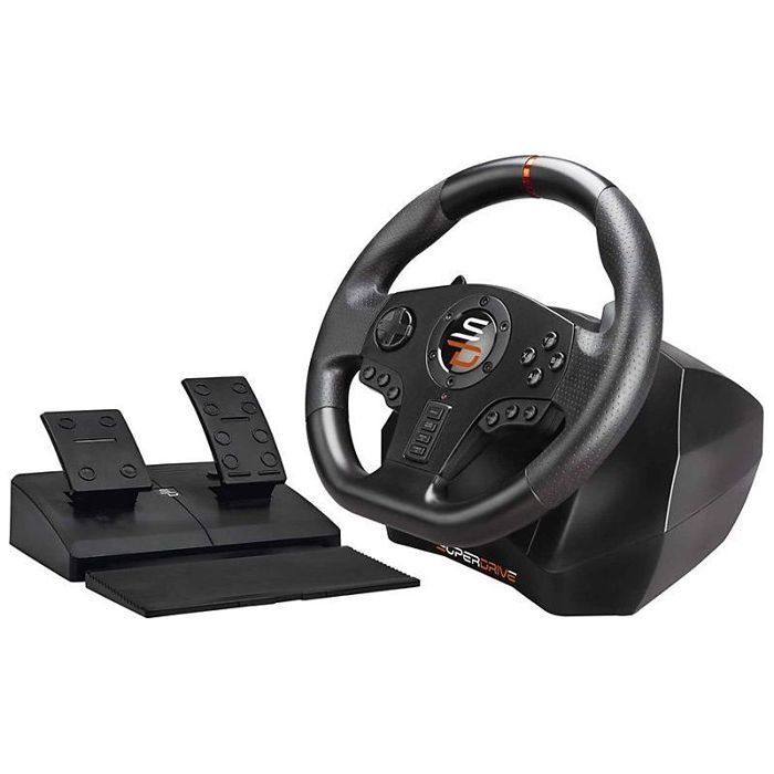 Superdrive Volant De Course Sv710 Avec Pédalier Palettes De Vitesses Et Vibrations Compatible Pc Programmable Pour Tous Les Jeux - vue 3