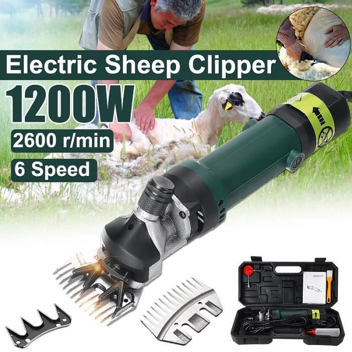Meilleurs prix pour 1200W Tondeuse à mouton chèvres cisaille électrique 6 Vitesses pour animal chèvres alpaga professionnelle EU 220V