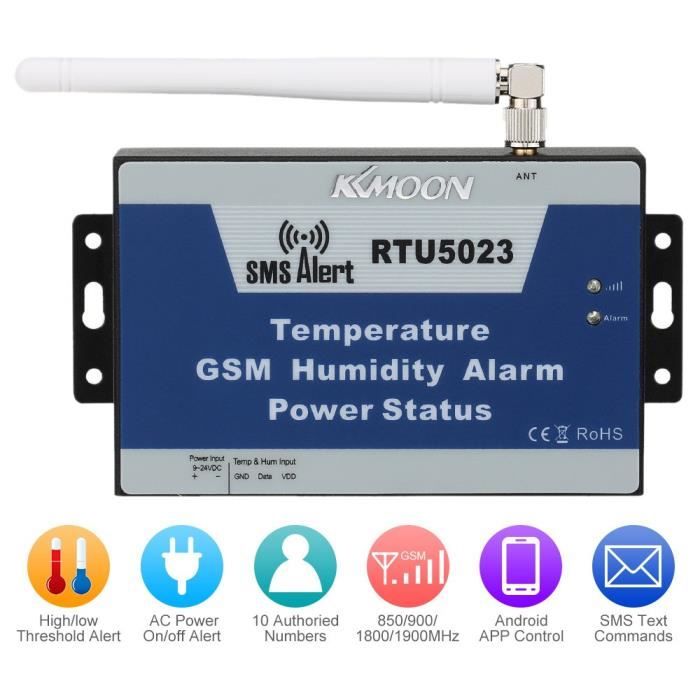 Kkmoon Gsm Sms D Alarme Systeme Temperature Humidite Alimentation
