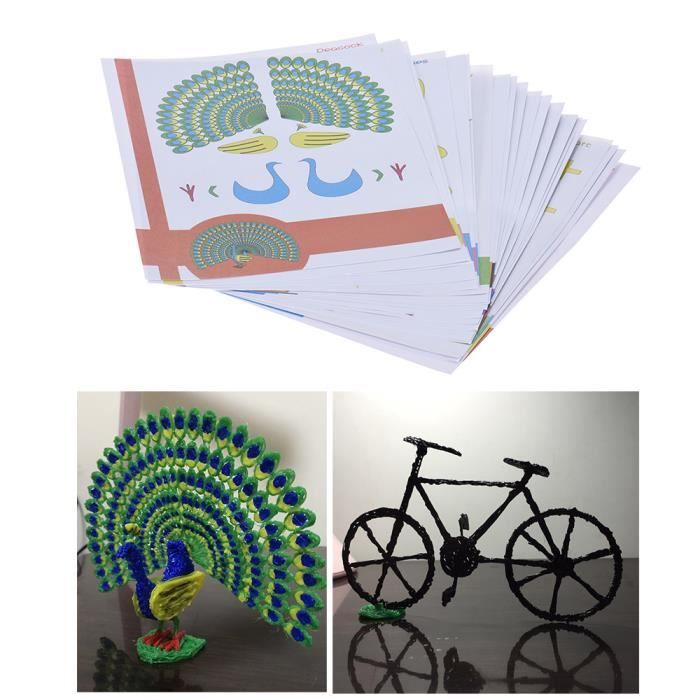 20pcs Pack Enfants Papier Dessin Creatif Impression Stylo 3d Diy Moule Cartoon Membrane En Papier Jouet Cadeau Prix Pas Cher Cdiscount
