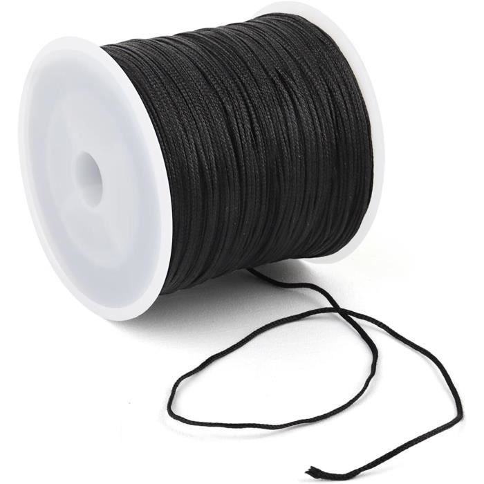 Fil élastique Pour Bracelet - 1mm X 20m Noir Pour Perles Et Bijoux