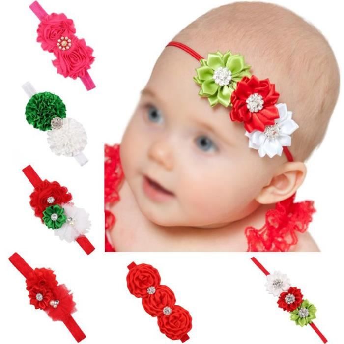 6pcs Bandeau Cheveux De Noel Elastique Forme De Fleurs Strass Bandeaux Serre Tete Pour Bebe Petite Fille Accessoires Cheveux D M528 Cdiscount Au Quotidien