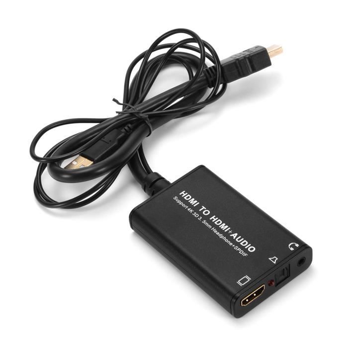 XCSOURCE Adaptateur HDMI Audio vers + Jack 3.5mm Convertisseur SPDIF Toslink Optique pour Blu