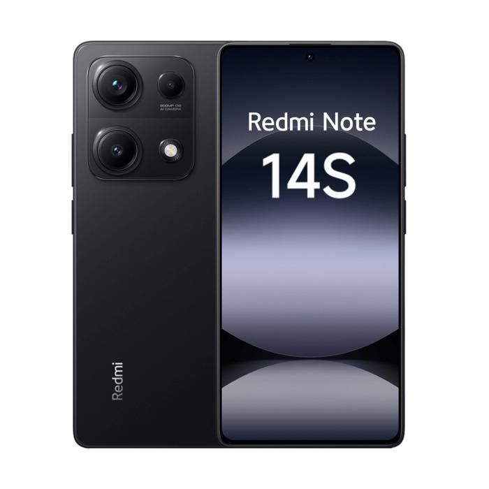 Xiaomi Redmi Note 14S 4G 8 Go/256 Go Noir minuit (Midnight Black) Double SIM