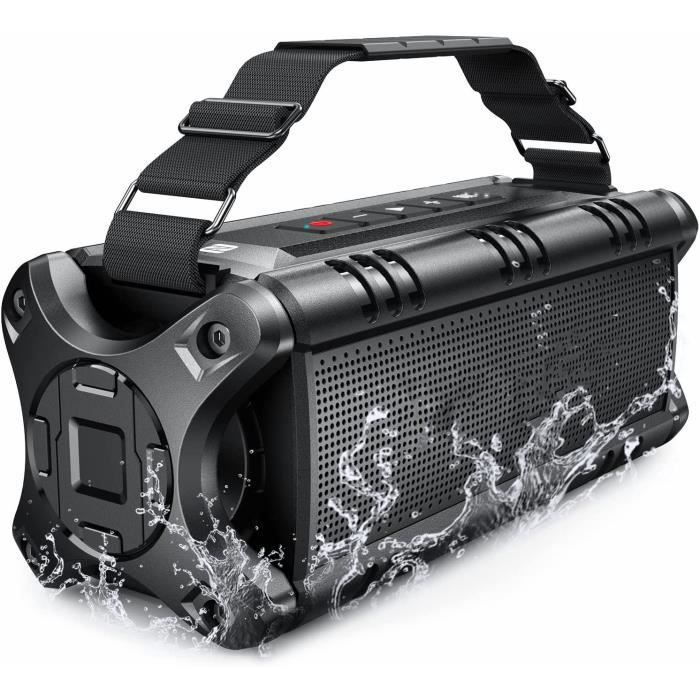 Enceinte Bluetooth Ortizan X12 - 50W, étanche IPX5, 40h D'autonomie Et Lumières LED Rythmiques - Parfaite Pour Les Fêtes !