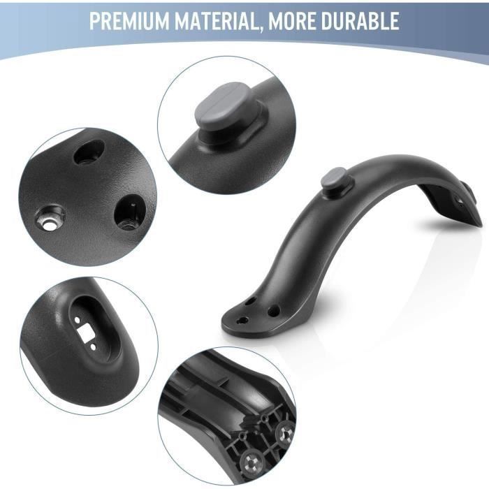 Garde-boue Arrière Satgoo Pour Xiaomi M365/Pro/1S/Essential – Métal, Feu LED, Plaque Immatriculation, Compatible 8,5/10 Pouces