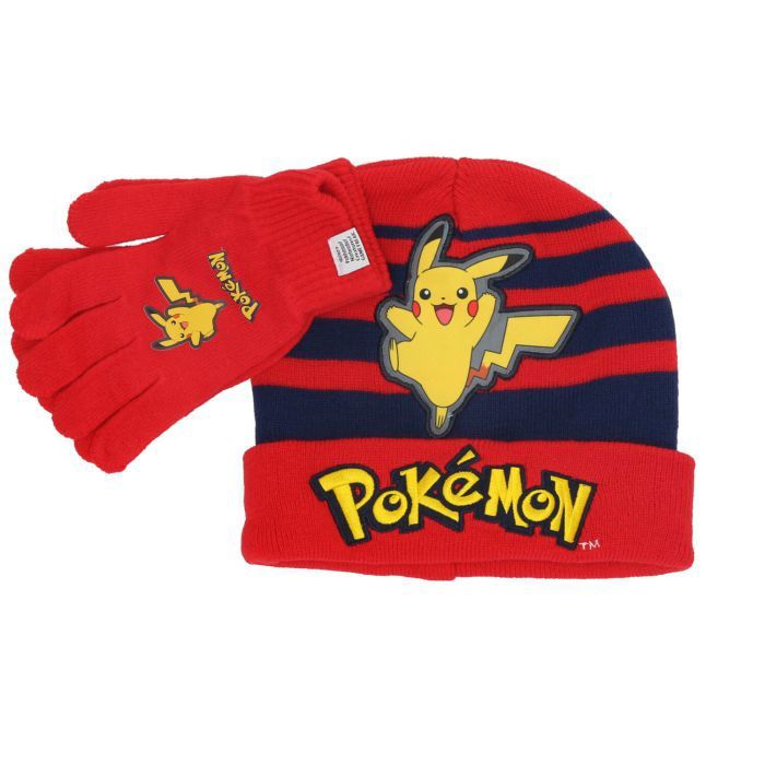 Pokémon Ensemble Bonnet Et Gants Pour Garçon – Bonnet à