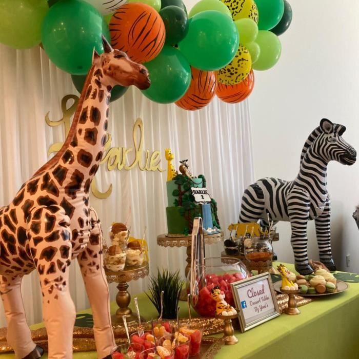 Ballon Animaux Jungle 1 An Kit Chiffre 1 Or Décoration Anniversaire Ballon Animaux Jungle 1 An Kit Chiffre 1 Or Décoration Anniversaire
