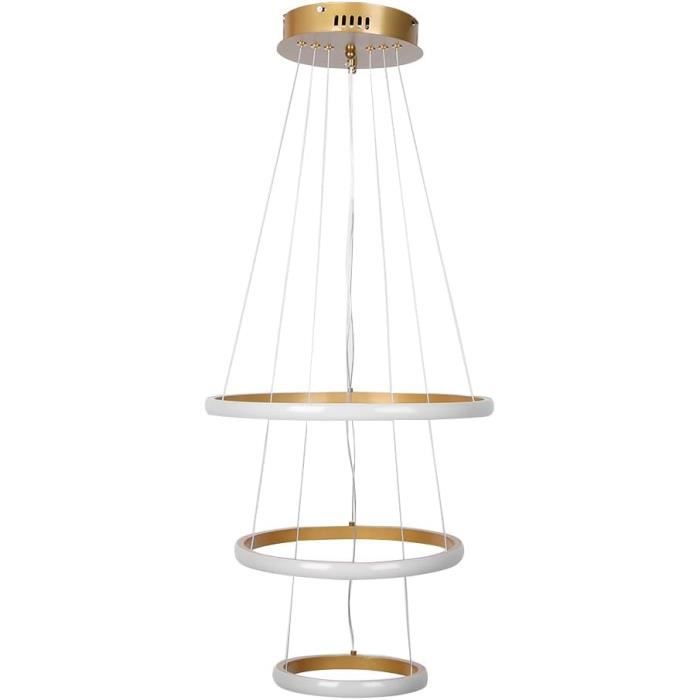 Lustre Suspendu LED 12 Boules Verre - 120 Cm, 50W, Réglable Hauteur Et Luminosité, Or Et Transparent - 9