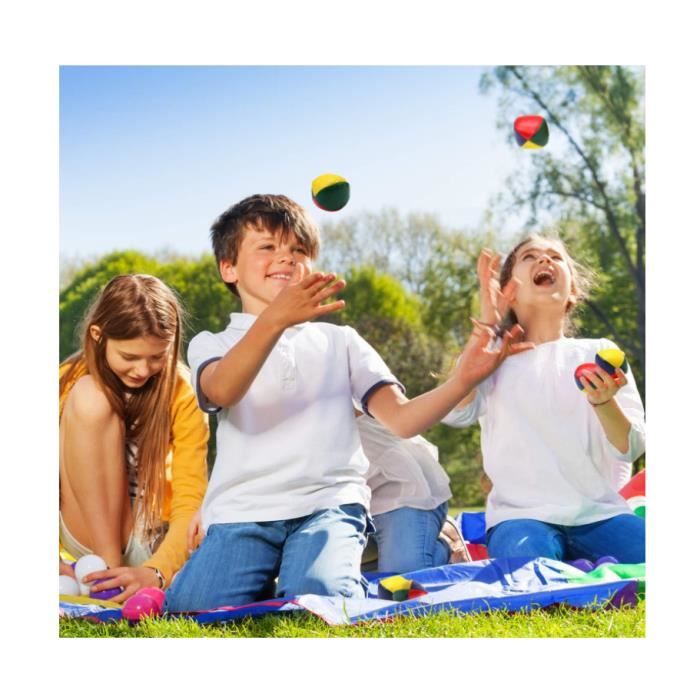 Lot De 5 Balles De Jonglage Relaxdays – 6,5 Cm, 100 G – Multicolores – Pour Débutants Et Pros, Enfants Et Adultes – Idéal Pour Cirque Ou Chamboule-tout