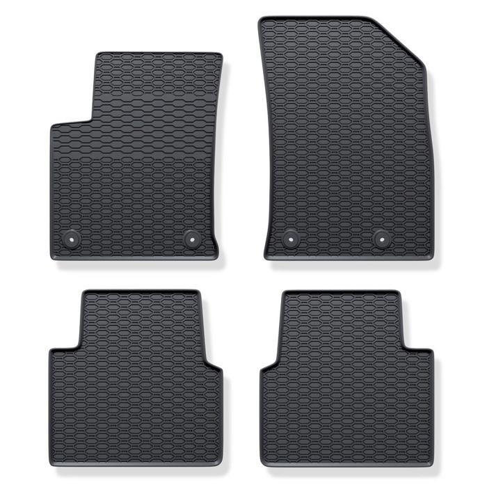 Set Di 4 Tappetini In Moquette Nera Per Opel Crossland/X Dal 2017 - Sagoma Originale, Antiscivolo, Made In Italy