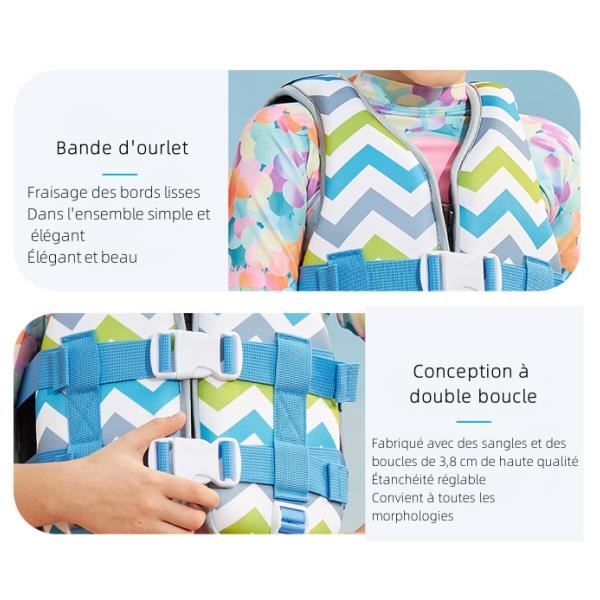 Gilet De Sauvetage Enfant – Aide à La Flottabilité – Sangles De Sécurité Ajustables – 2 à 6 Ans