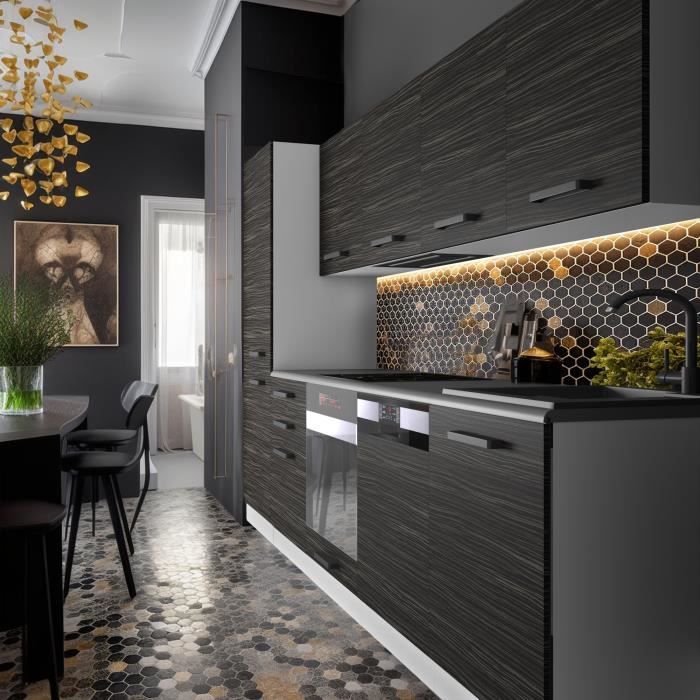 Belini Cuisine Equipee Complete ROSE Muebles de Cuisine Complets - 300 ...
