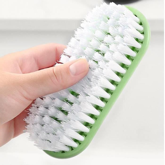 2 Pack Brosse à Linge à Poils Doux Brosse De Nettoyage Pour Chaussures V Tements R Curer Outil M Nager Comptoirs Salle Bain Baignoires Bleu