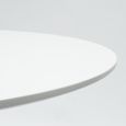 Table de salon Tulip ronde noir et blanc 120 cm bar cuisine et restaurant, Couleur: Blanc-2
