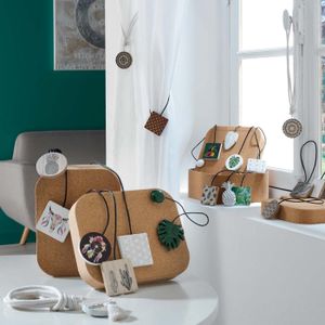 6 Pièces Attache Rideau Aimantée 50cm - Embrasse Magnétique Noire