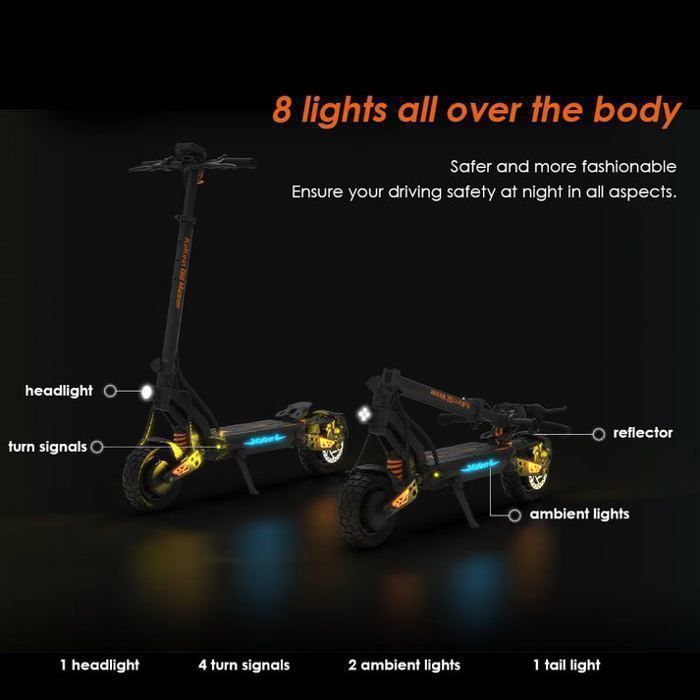 Trottinette électrique Tout-terrain Kukirin G2 Master - 2000W (2x1000W), 52V 20.8Ah, Autonomie 70km