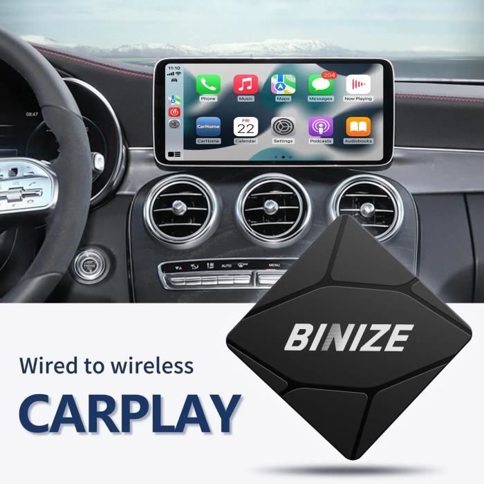 Adaptateur de voiture CarPlay sans fil pour iphone Connexion Automatique  Bluetooth Siri IOS 15 pour Audi Mercedes Volvo Volkswagen - Cdiscount Auto