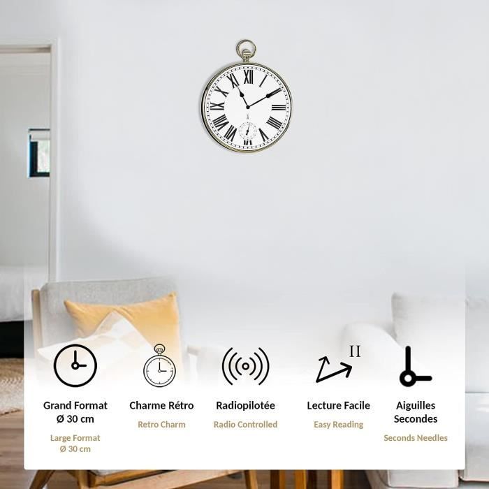 Grande horloge murale clearance gousset