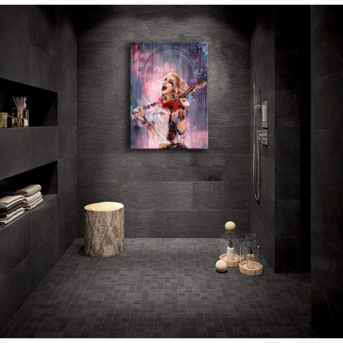 ARZARF Poster Harley Quinn Sur Toile - Décoration Murale Film 30x45cm Sans Cadre, Impression Haute Qualité