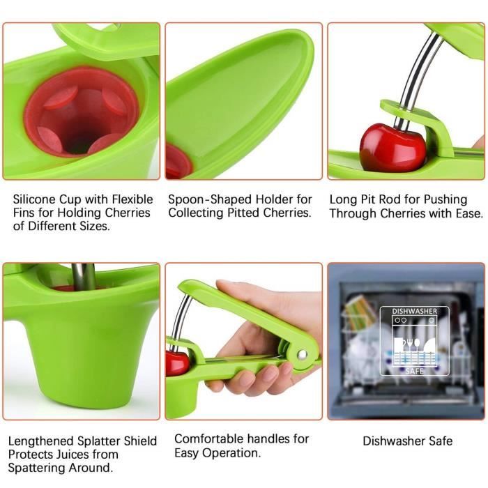 Dénoyauteur En Acier Inoxydable Pour Fruits - Cerises, Dattes, Olives, Jujubes Jusqu'à 4,7 Cm