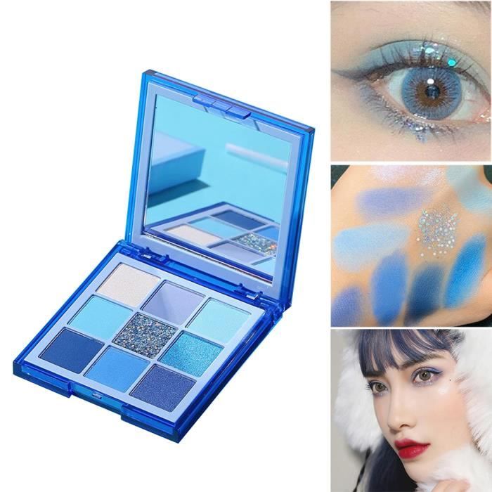 Fard à Paupières Mono DebbY ColorCase 09 Bleu Marine Riche En Pigments - Hypoallergénique, Longue Tenue, Fabriqué En France