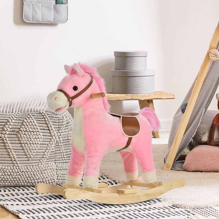Cheval a bascule rose outlet