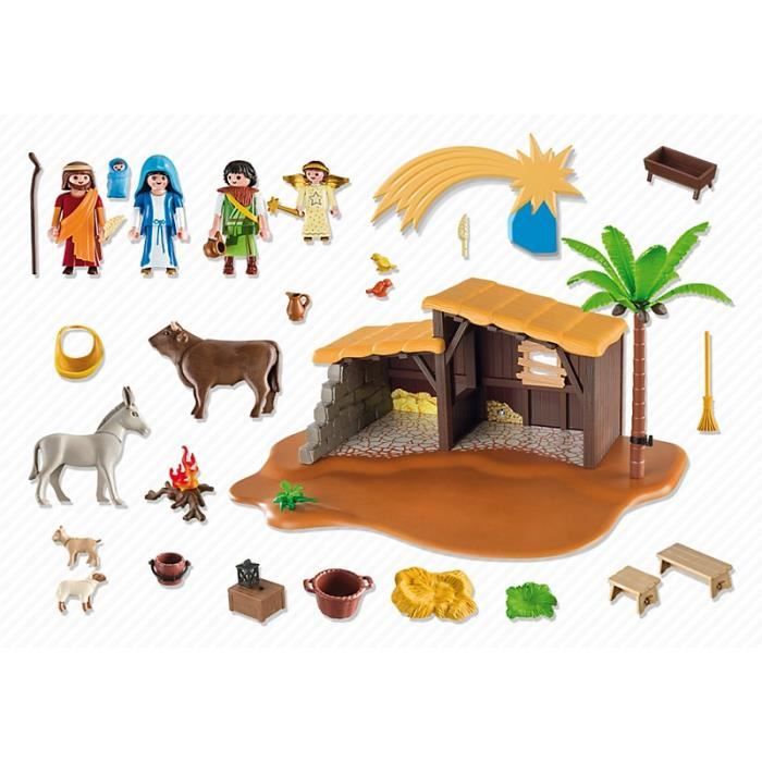 PLAYMOBIL - Crèche de Noël - 5588 - 4 personnages, 4 animaux et accessoires  inclus - Cdiscount Jeux - Jouets