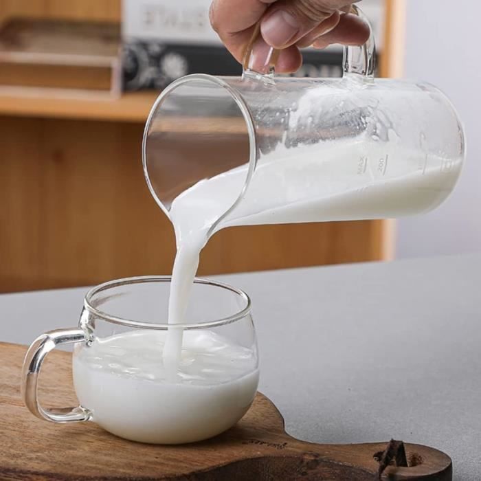 Acheter Mousseur à lait manuel en verre, mousseur à lait, cafetière en  maille de verre, presse française, pichet mélangeur, crémier, outils de  cuisine