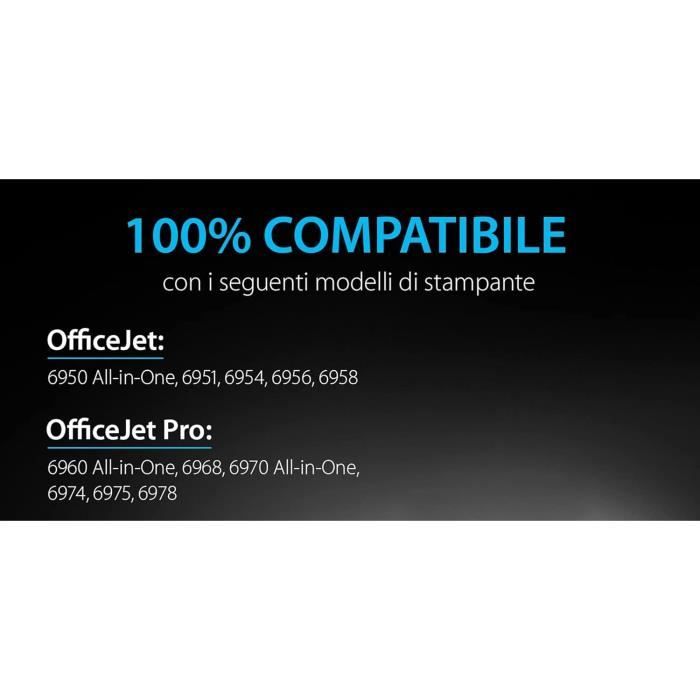 CMCMCM Remanufacturé HP 903XL 903 XL Cartouche d'encre Compatible OfficeJet  Pro 6960 6970 OfficeJet 6950 Imprimante 4Pack (1 Noir, - Cdiscount  Informatique
