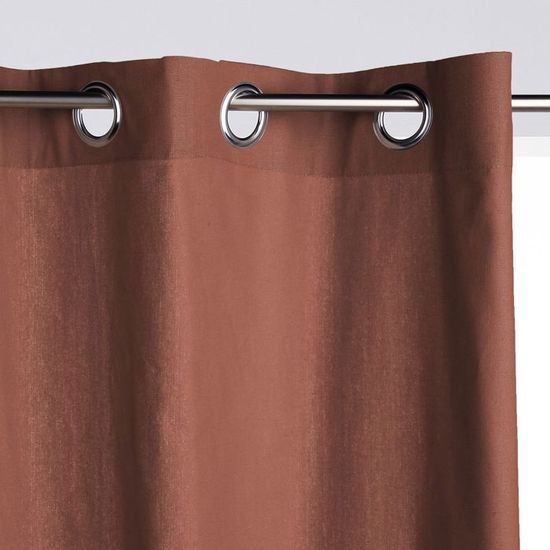 Atmosphera Rideau Panama Terracotta 140x260 Achat Vente Rideau De Douche Cdiscount