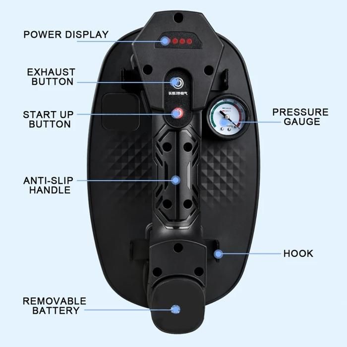 Ventouse électrique 24,5 Cm Avec 2 Batteries 3000 MAh - Puissance 573 Lb - Pour Carrelage, Verre, Marbre - Écran LCD Et Chargeur Inclus