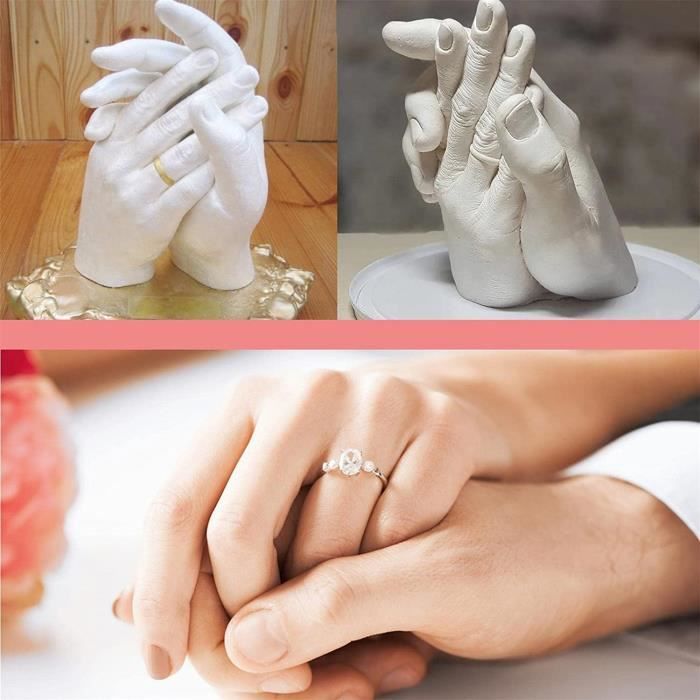 Ensemble d'empreintes de mains PlasterME 3D pour couples, ensemble de  plâtre