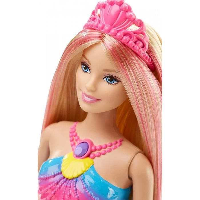 Poupee Sirene Arc En Ciel Barbie Dreamtopia Blonde Couleurs Et Lumieres Plonger Dans L Eau