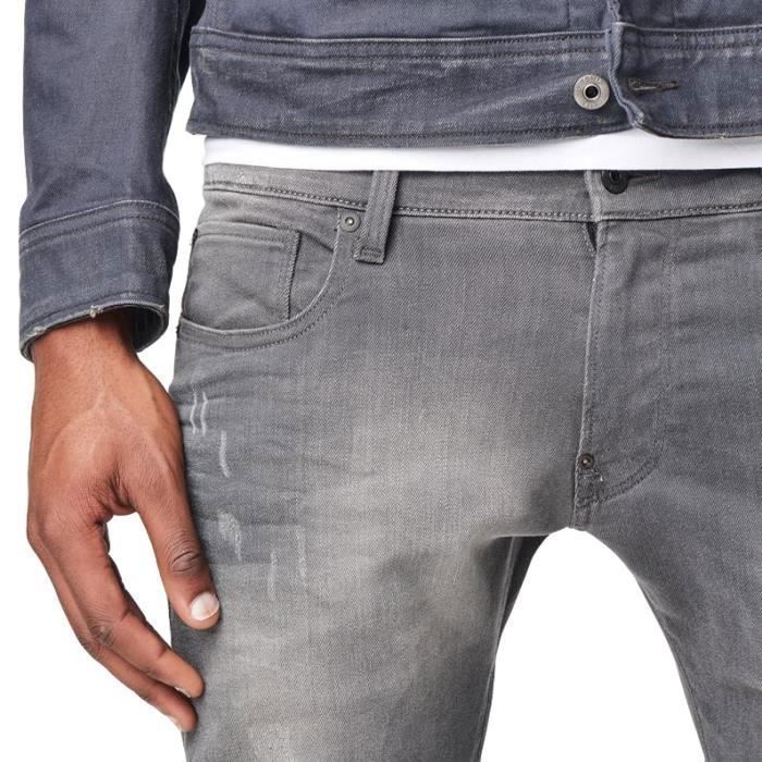 Jeans Destroy Nasty Pig Pour Hommes - Gris, Coupe Slim, Style Déchiré, Neuf Avec étiquettes