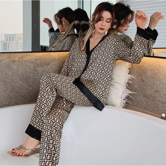 Pyjama Femme Col V Coton 'Keva