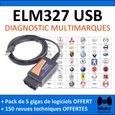 ELM327 OBD2 by Mister Diagnostic®  avec Cable USB Interface de diagnostique OBD II pour PC + logiciel AUTOCOM DELPHI DIAGBOX-0
