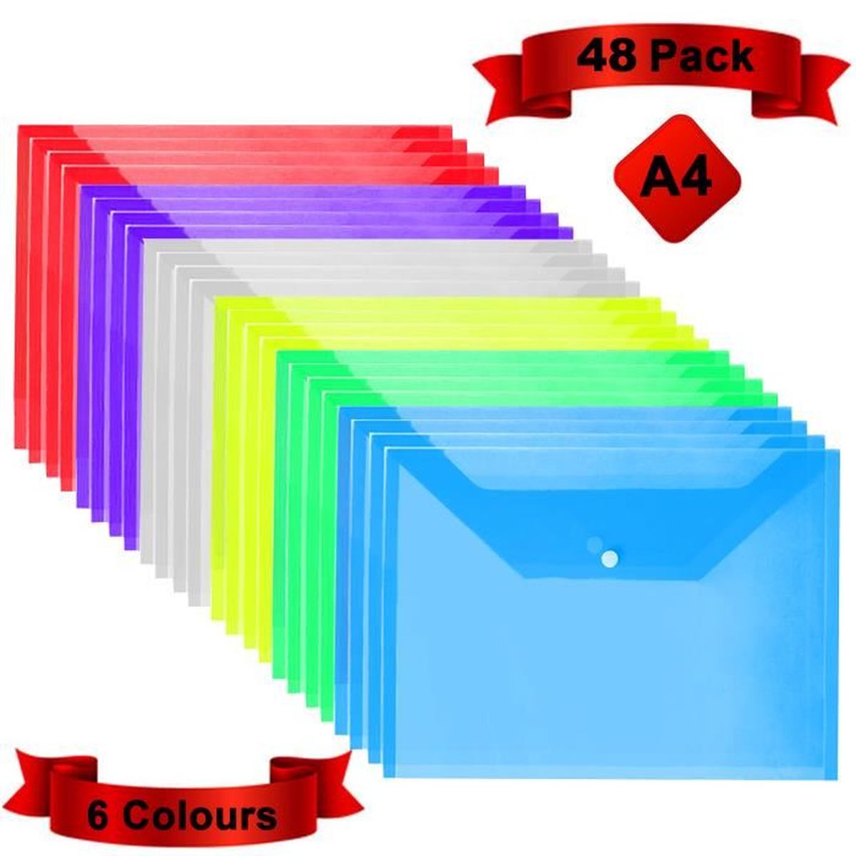 Enveloppes en plastique Enveloppes en poly 2 pi/èces Sac de documents r/ésistant /à leau avec format A4 13 poches et 7 poches Dossier de classement pour porte-documents pour les voyages scolaires