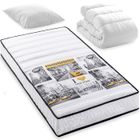 BLUE MOON Pack Soho Matelas 90x190 cm New York + couette + oreiller. 5 zones de confort. Épaisseur epaisseur 15 cm – Fabriqué en Belgique