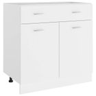 VIDAXL CLOUD NEW* Meuble bas de Cuisine - SMG - Armoire de plancher à tiroir Blanc 80x46x81,5cm Bois ingénierie 30 Kg 763422